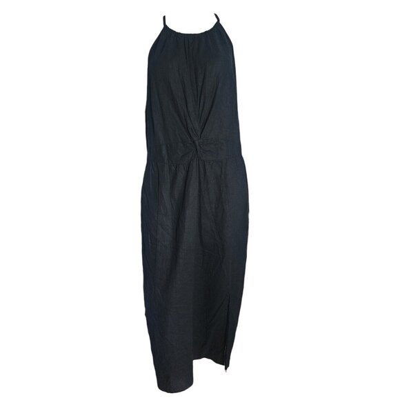 NWT AVA & VIV Solid All Black Sleeveless Twist Front Dress Womens Plus Size 2X - Picture 1 of 8